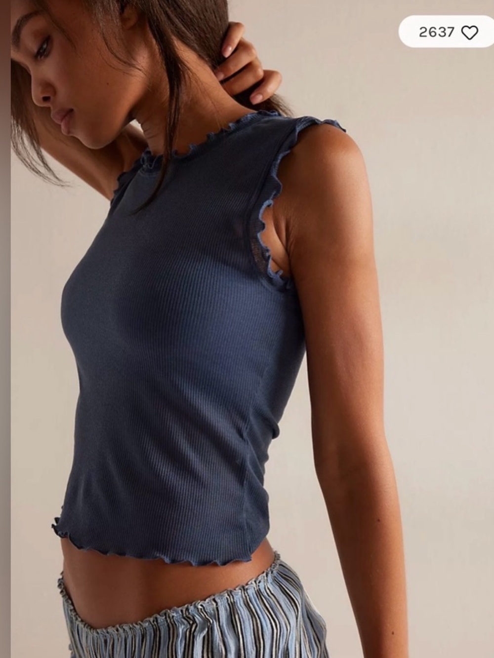 Free People Intimately Better This Way Tank Top in Oceana Blue Size XS/S NWT